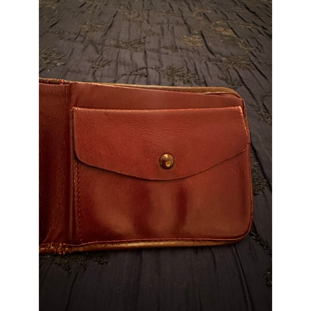 Dior Beige and Burgundy Canvas & Leather Bifold Wallet - Picture 5 of 15